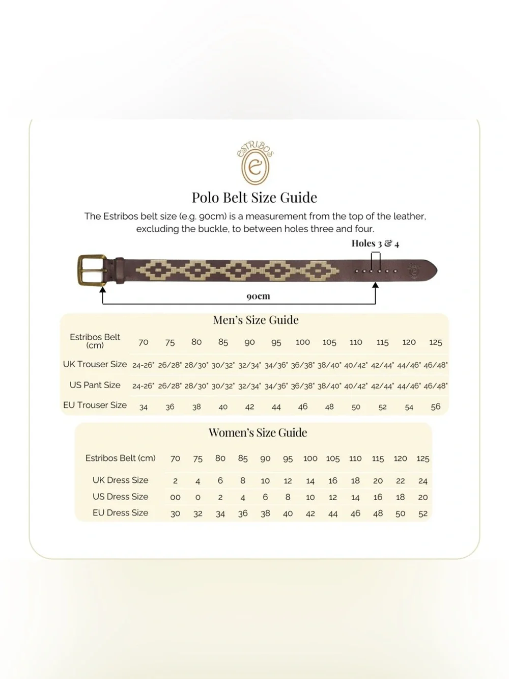 Estribos Genuine Leather handmade hand stitched Argentine polo belt pampa design